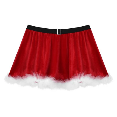 Lencería para Hombres Rendimiento Terciopelo Falda Vacaciones Minifalda Navidad Elegante Foto 1 de 4