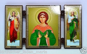 Triptichon heilige Nadejda икона святая Надежда освящена 12,8х7,3х0,6 cm - Picture 1 of 1
