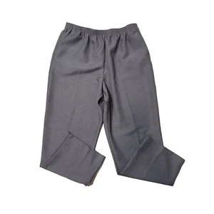 Alfred Dunner Pants Gray Pull On High Waist Loose Fit Grannycore Plus Size 18 - Picture 1 of 5