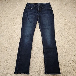 Lee Riders Womens Jeans Mid-Rise Straight Leg Stretch Size 6 29x30 Slimming Blue - Picture 1 of 8