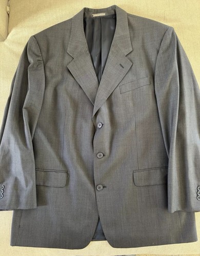 SAINT LAURENT (YSL) Yves Saint Laurent YSL Giacca Vintage Testa di Unghie Grigio Taglia 48 R