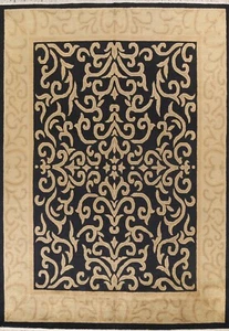Vegetable Dye Transitional Nepalese Oriental Area Rug Hand-knotted 9'x12' Carpet - Picture 1 of 12