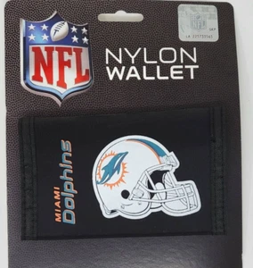 MIAMI DOLPHINS OFFICIAL LICENSED NFL Nylon Trifold Wallet by Rico - Picture 1 of 1