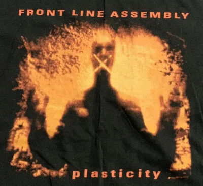 Vintage FLA Front Line Assembly XL Plasticity Sonic Death Shirt 1996 - Image 1 of 4