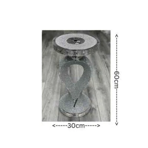 New Style End Table 6 Large 40x60cm Crushed Diamond Crystal Sparkly Silver - Picture 1 of 3