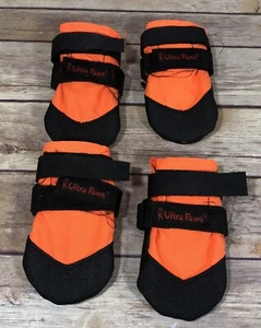 Ultra Paws Durable Dog Boots Size Small Orange Washable Booties Reusable (4) - Picture 1 of 10