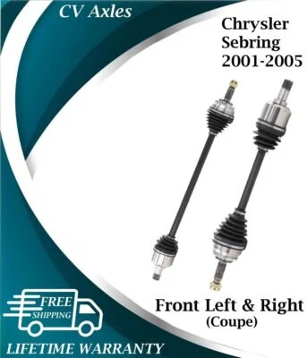 Nuevos ejes CV delanteros OE para Chrysler Sebring 2001-2005 cupé de 2,4 L garantía de por vida. Foto 1 de 4
