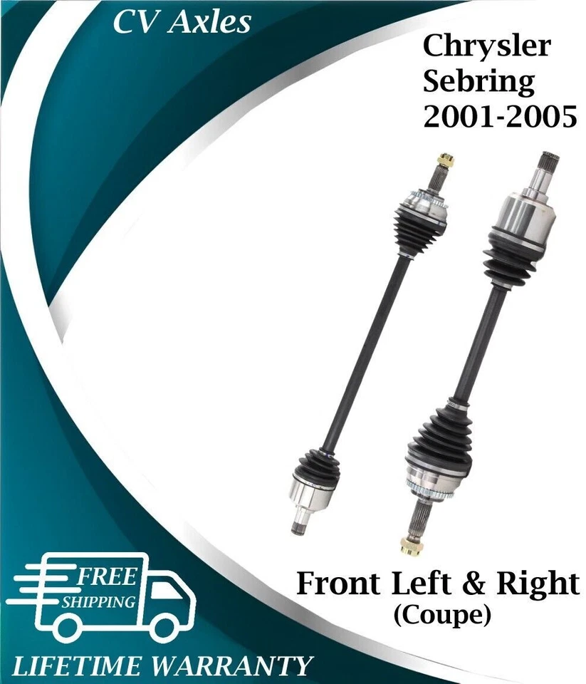 Nuevos ejes CV delanteros OE para Chrysler Sebring 2001-2005 cupé de 2,4 L garantía de por vida. Foto 1 de 4