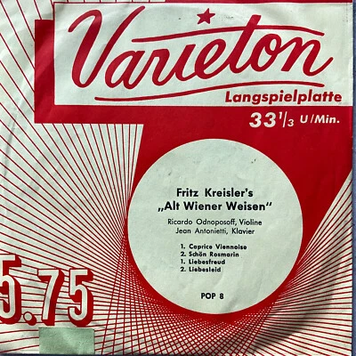 KREISLER: Alt Wiener Weisen - Odnoposoff /Antonietti (EP Varieton POP-8/Mono/NM) - Bild 1 von 3