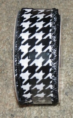 Celebrate It Black And White Velvet Small Christmas Wired Ribbon - Image 1 of 3