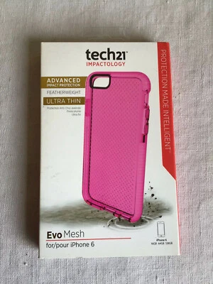 New Tech21 Impactology Evo Mesh Pink Ultrathin Cell Phone Case Apple iPhone 6 - Image 1 of 3