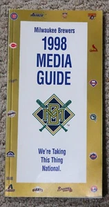 Milwaukee Brewers 1998 Roster Book Media Guide FIRST YEAR in NL VG++ 256 pages - Picture 1 of 5