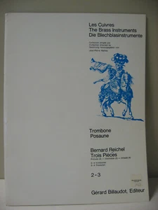 Bernard Reichel 3 Pieces Prelude Intermede Intrada Trombone Quartet Sheet Music - Picture 1 of 7