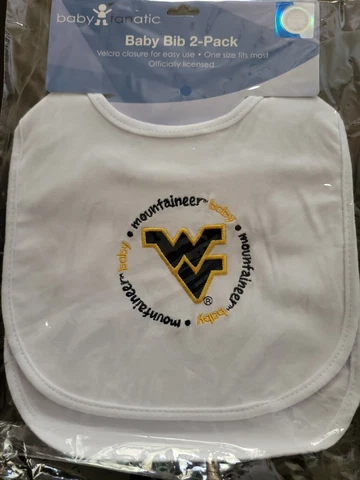 West Virginia Mountaineers Baby Bibs 2-Pack Cover