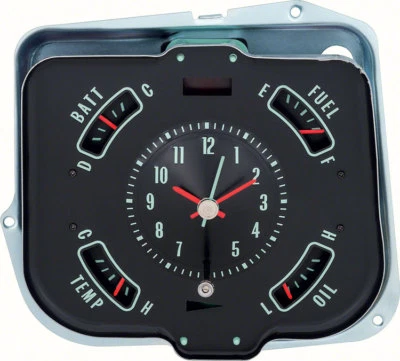 OER Gauge Cluster With Clock For 1968 Chevy Chevelle & El Camino Models - Image 1 of 3