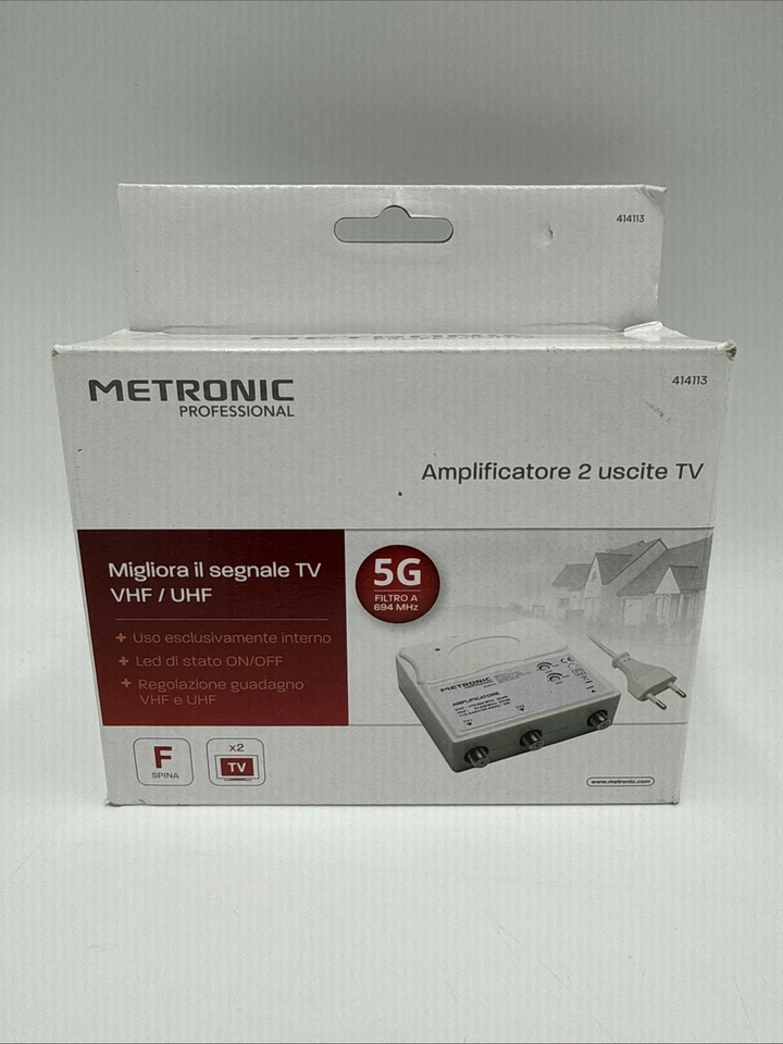 Metronic 414113 Verstärker TV mit Filter, Weiß - Bild 1 von 1