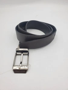 Louis Vuitton Black Leather Belt Men M6906 Size 86/34, Made In Spain - Picture 1 of 5
