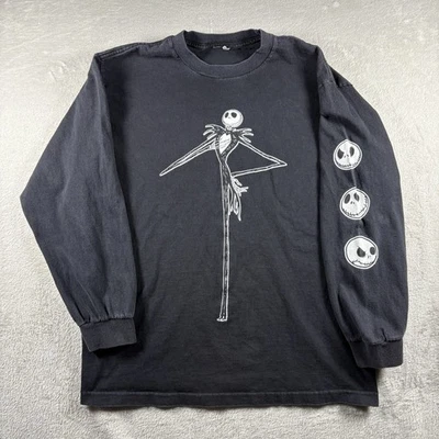 Vintage The Nightmare Before Christmas Skellington Mens L Faded Black Short#2581 - Image 1 of 4