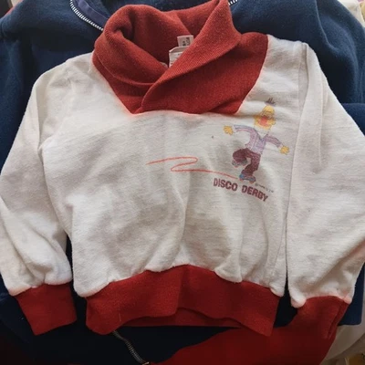 Vintage Boys 3 T-shirt Sesame Street Toddler Bert Disco Derby JCPenney 1970's - Image 1 of 4