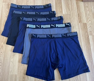 Puma Sport Luxe Performance Boxershorts Grau & Schwarz 5er Pack LARGE 36-38 (A2) - Bild 1 von 4