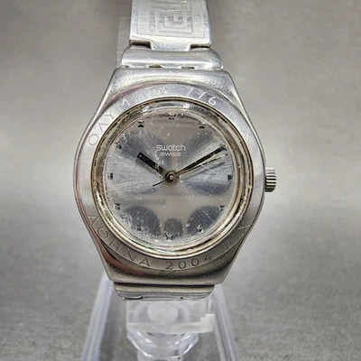Swatch Irony Watch Women 25mm Silver Dial Silver Tone Round New Battery - Image 1 of 4