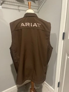 Men’s Ariat Brown Softshell Best Logo 2.0 Size XXL - Picture 1 of 4
