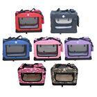 HugglePets Fabric Dog Crate Puppy Carrier - Cat Travel Cage Carry Pet Bag 4 Size