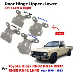 Door Hinge Upper Lower L+R Set 4 Fits Toyota Hilux RN34 LN40 Pickup 1978-83 UP01 - Picture 1 of 6