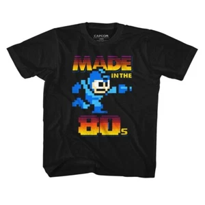 Mega Man Made In The 80's Black Children's T-Shirt - Picture 1 of 2