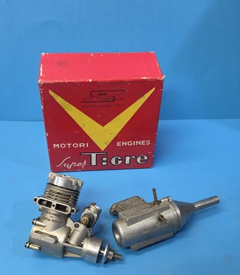 Vintage Super Tigre G-21 "V"- C .35 Stunt R/C Model Airplane Engine in box - Image 1 of 4