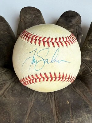 Tim Salmon Signed Autographed Official American League OAL Baseball - Image 1 of 2