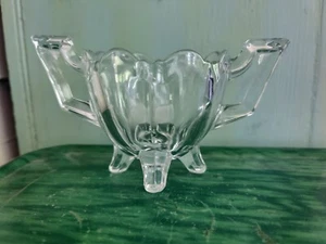 Jefferson Glass Chippendale Open Footed Sugar Bowl Clear circa 1900-1910 Elegant - Picture 1 of 10