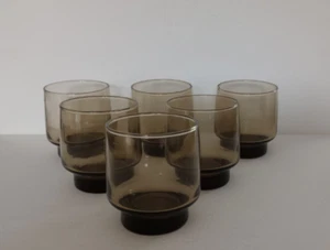 Set of 6 Vintage Libbey USA Tawny Accent 1970s Old-Fashioned 9 oz Glasses - Picture 1 of 5