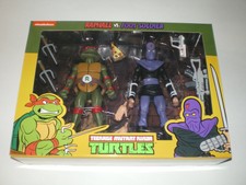 -Teenage Mutant Ninja Turtles RAPHAEL vs FOOT SOLDIER 2 Pack Boxed Figures NECA