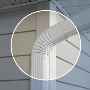 Amerimax  3 in. H x 5.25 in. W x 12 in. L White  Aluminum  B  Gutter Elbow - Picture 1 of 1