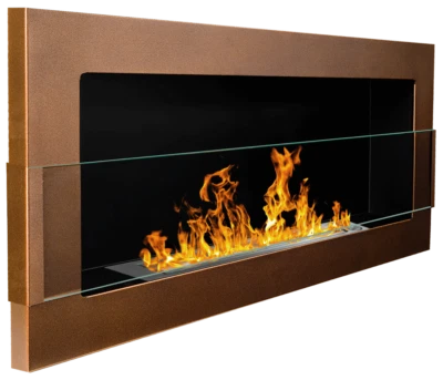 Camino caminetto bioetanolo biocamino da incasso bronzo 900x400mm con vetro - Image 1 of 4