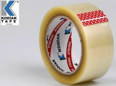KODIAKSHOP24 18 Rollen Packband transparent 48my Klebeband verpackungsband 48 x 66 Tape