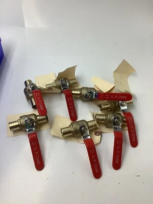 CANTIDAD 7 RIFENG Válvula de bola de latón Puerto completo Apagado 1" 125PSI/150 .070"x 0.71" Foto 1 de 4