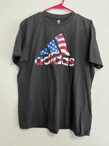 Adidas Golf American Flag Tee T-Shirt Red White Blue Stars Stripes Men’s Large - Picture 1 of 4