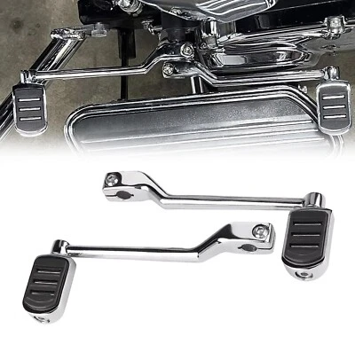 Clavija de palanca de cambios cromada del talón delantero trasero para Harley Davidson Road King 1988-2023 Foto 1 de 4
