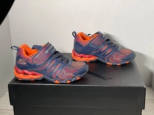 Skechers Hydro Static Boys 12 Shoes Sneakers Navy Blue Orange Water Repellent - Picture 1 of 8