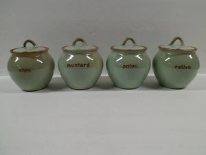 Vtg Freeman Lederman Spice Jars Set Green Mid Century Modern MCM Japan Rare - Picture 1 of 12
