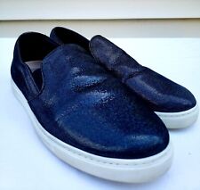 L.K. Bennett Women's Fashion Sneakers. Shiny Blue. Size 8.5