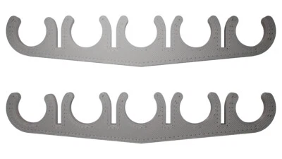 Separadores de cables de bujía de 8 mm de nailon plateado de 5 cables - Juego de 2 Foto 1 de 3