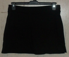 NEW WOMENS Tranquility BLACK KNIT PULL ON KNIT SKORT  SIZE M