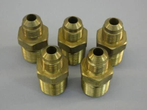 * Menge 5 * Parker Messing 1/2" NPT 3/8" Flares - NEU Überschuss! - Bild 1 von 3