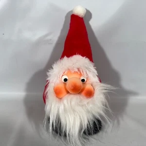 Vtg 1982 RENNOC Plush Santakins Santa Claus Chubby Rubber Face Retro Decor - Picture 1 of 7