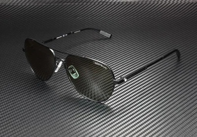 Óculos de Sol Masculino Montblanc MB0027S 007 Aviador Preto Verde 60 mm - Imagem 1 de 4