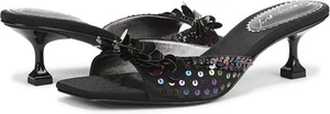 Circus NY by Sam Edelman Mujer Negro Brillo Satinado Juliana Gatito Tacón Mula 6M - Imagen 1 de 5