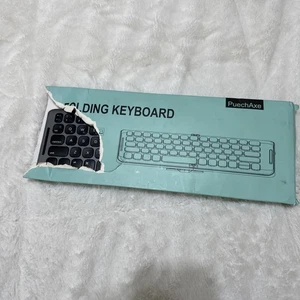 PuechAxe Wireless Folding Keyboard Bluetooth Antimicrobial Protection B088 - Picture 1 of 1